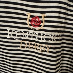 Fairway & Greene Black and White Striped Golf Polo